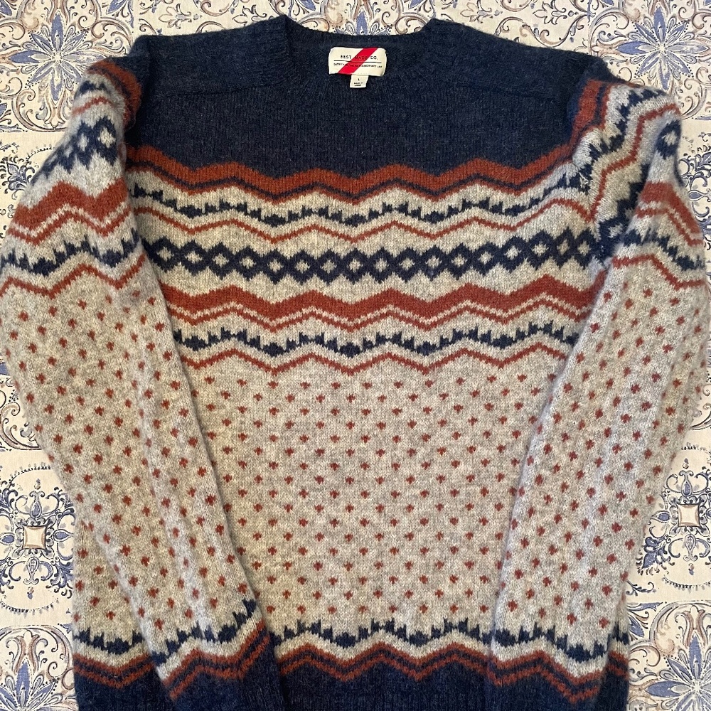 Duluth Trading Men's Best Made Shetland Wool Fairisle Crew Neck